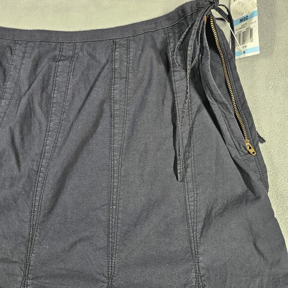 INC Skirt Size 20W Flare A Line Black Classic Minimalist Goth Western Church - Picture 3 of 13